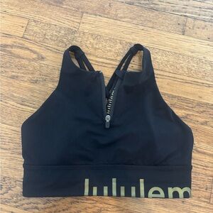 lululemon Black and Gold Sports Bra